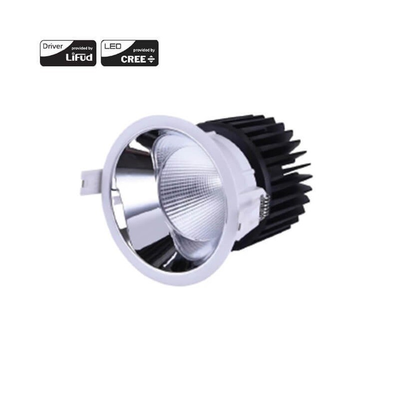 Downlight LED LUMIARC Prest 25W Redondo Alumínio Luz Quente (3000K)