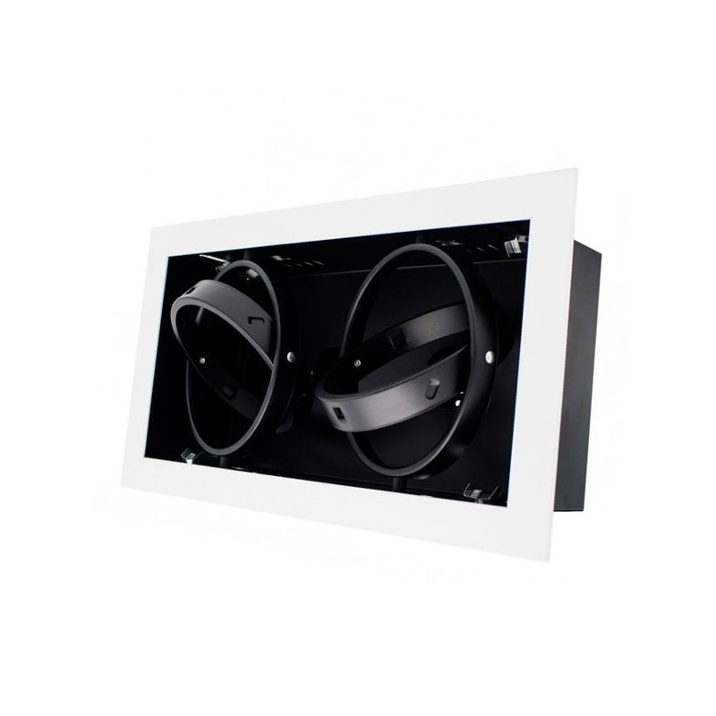 Aro 2X AR111 Orientável MAXLED Branco/Preto