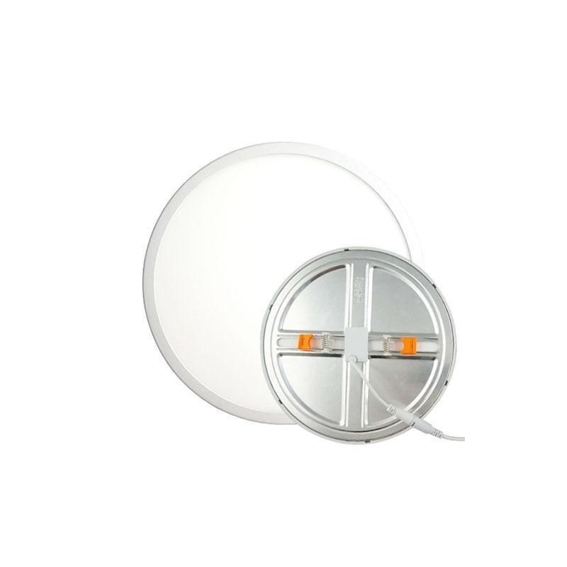 Painel LED HXLED 10W Redondo Branco Ajustável (4.5-8.3cm) Luz Fria (6400K)