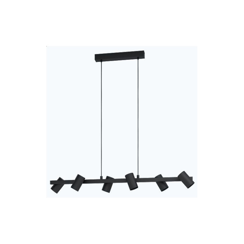 Candeeiro Suspenso EGLO GATUELA 1 Preto 6x E14