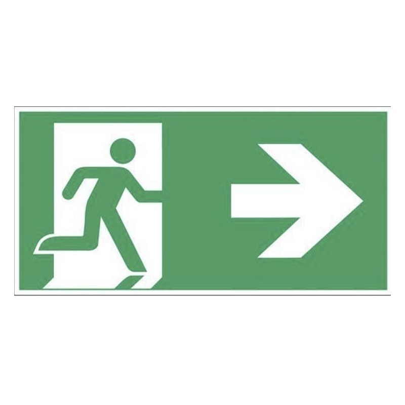 Etiqueta de Sinalização (seta p/ lado) para Armadura de Emergência LED 5W IP65 LUXTAR