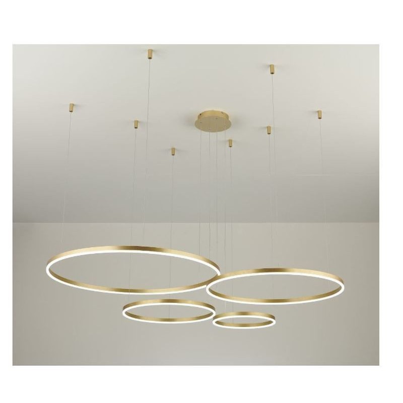 Candeeiro Suspenso LED MLUX OMNIA 176W Dourado Luz Natural (4000K)