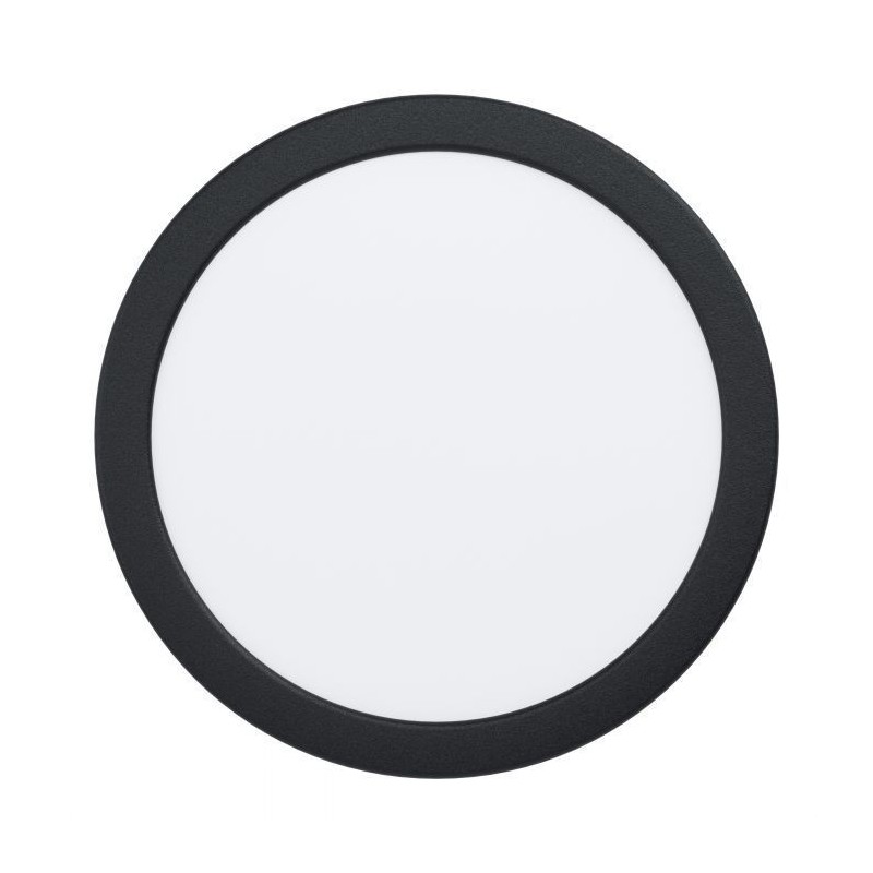 Painel LED EGLO Fueva 5 17W Redondo Preto Luz Natural (4000K)