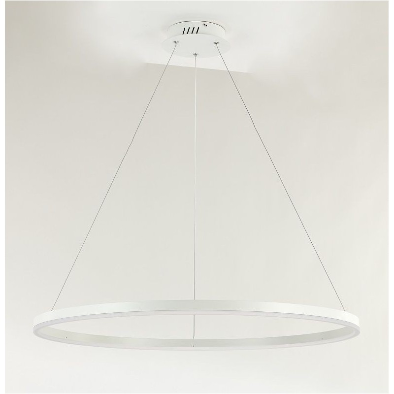 Candeeiro Suspenso LED MLUX ORBITA 1 ANEL 35W Branco 80cm Luz Natural (4000K)