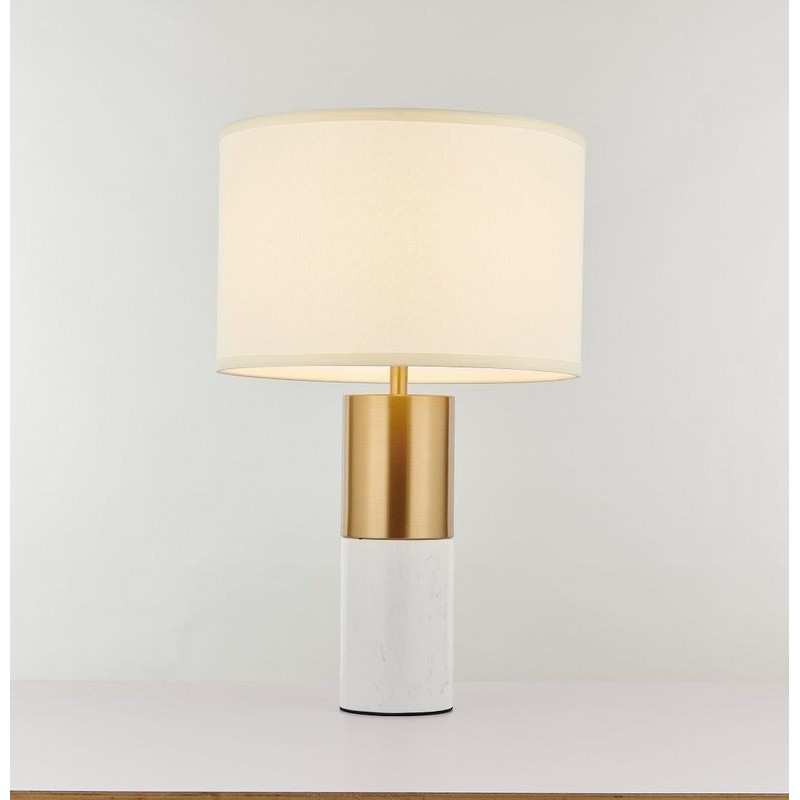 Candeeiro de Mesa MLUX MARBLE Mármore Branca E27