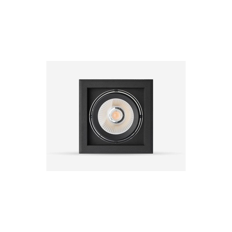Downlight LED Orientável ARON QUANT 30W Quadrado Preto Luz Quente (2700K)