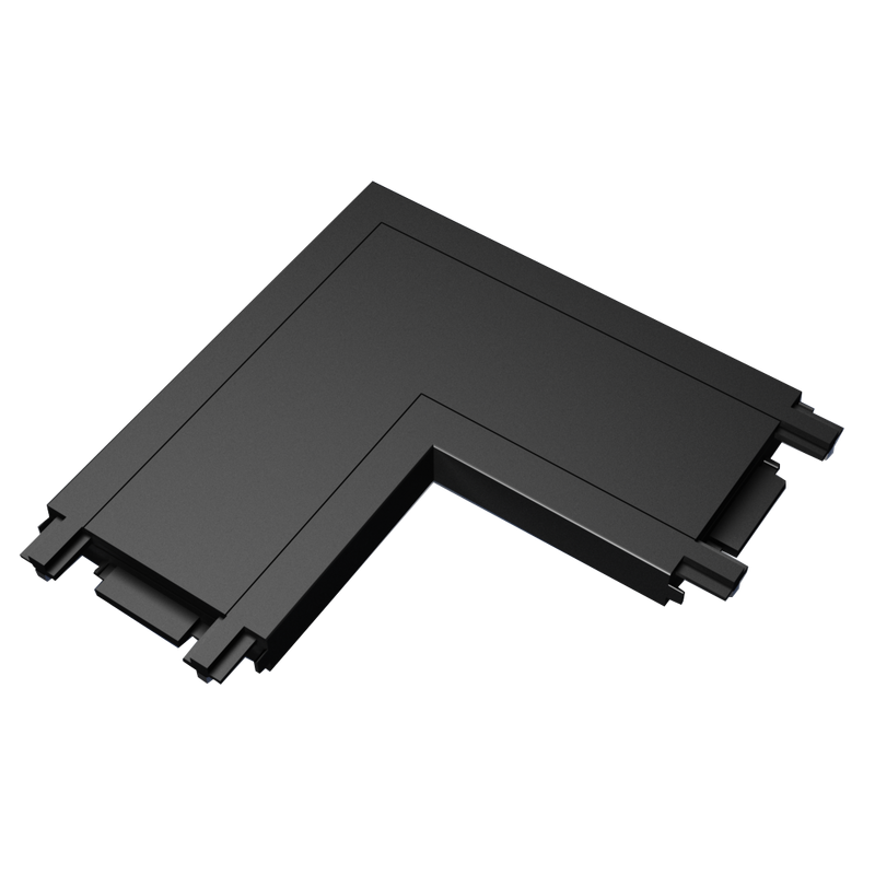 União de Canto Preta para Calha Magnética LUMIARC 40V