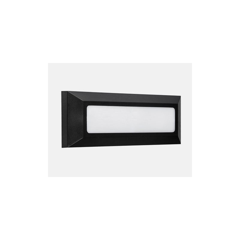 Aplique LED ARON JADE Retangular Preto 4W Luz Natural (4000K) IP65