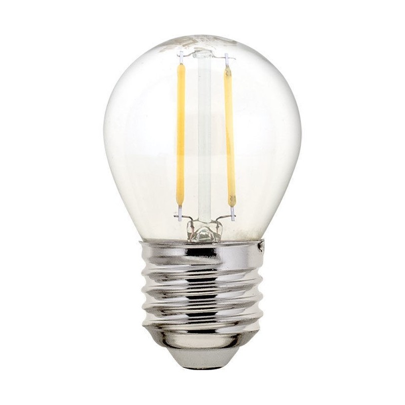 Lâmpada LED LUXRAM E27 G45 Filamento 2W Luz Quente (2700K)