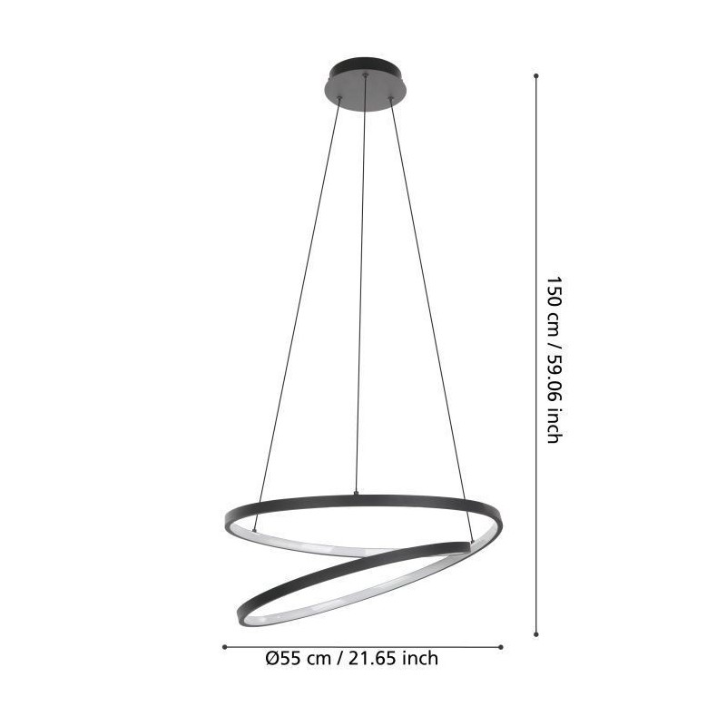 Candeeiro Suspenso EGLO RUOTALE 37W Luz Quente (3000K)