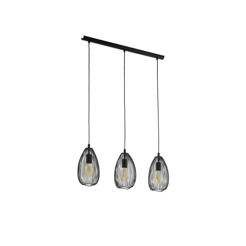 Candeeiro Suspenso EGLO CLEVEDON Preto 3x E27