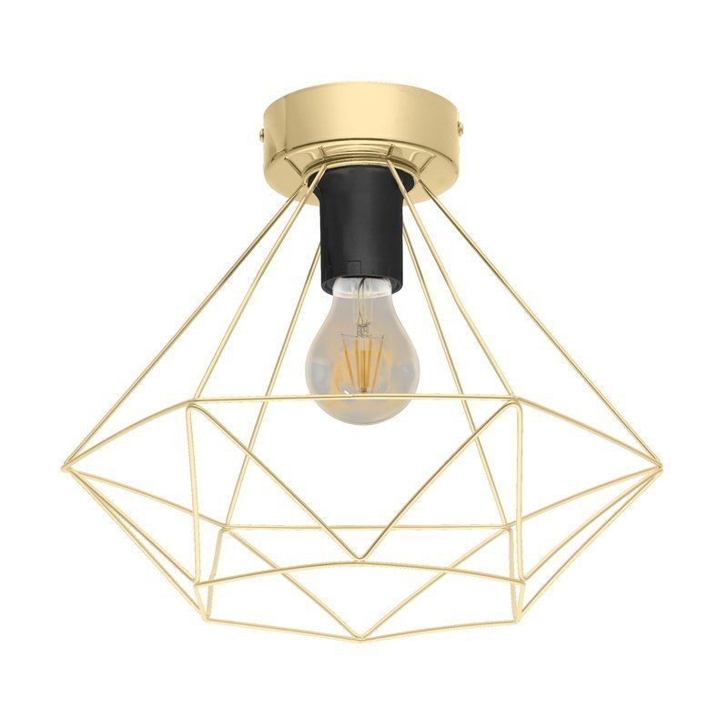 Candeeiro de Teto LED EGLO Tarbes Ouro Escovado E27