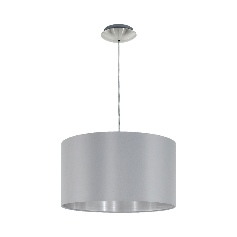 Candeeiro Suspenso EGLO Maserlo Cinza Ø38cm E27