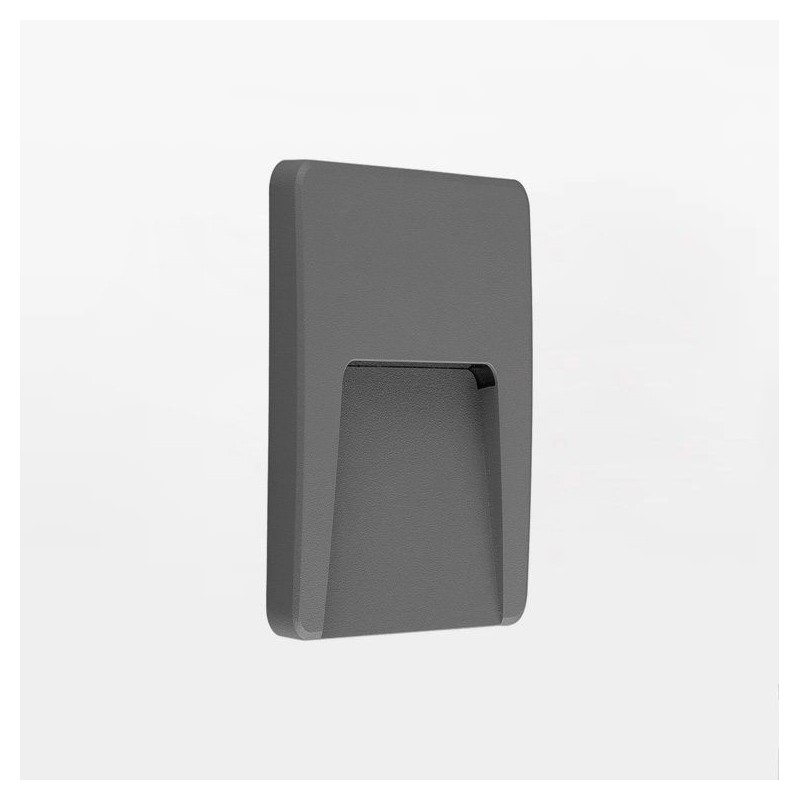 Aplique LED de Parede MAXLED Retangular Antracite 3W Luz Natural (4000K)