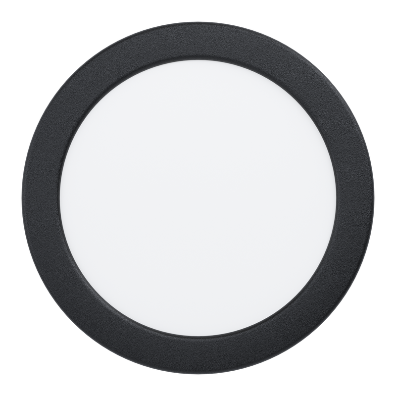 Painel LED EGLO Fueva 5 11W Redondo Preto Luz Natural (4000K)