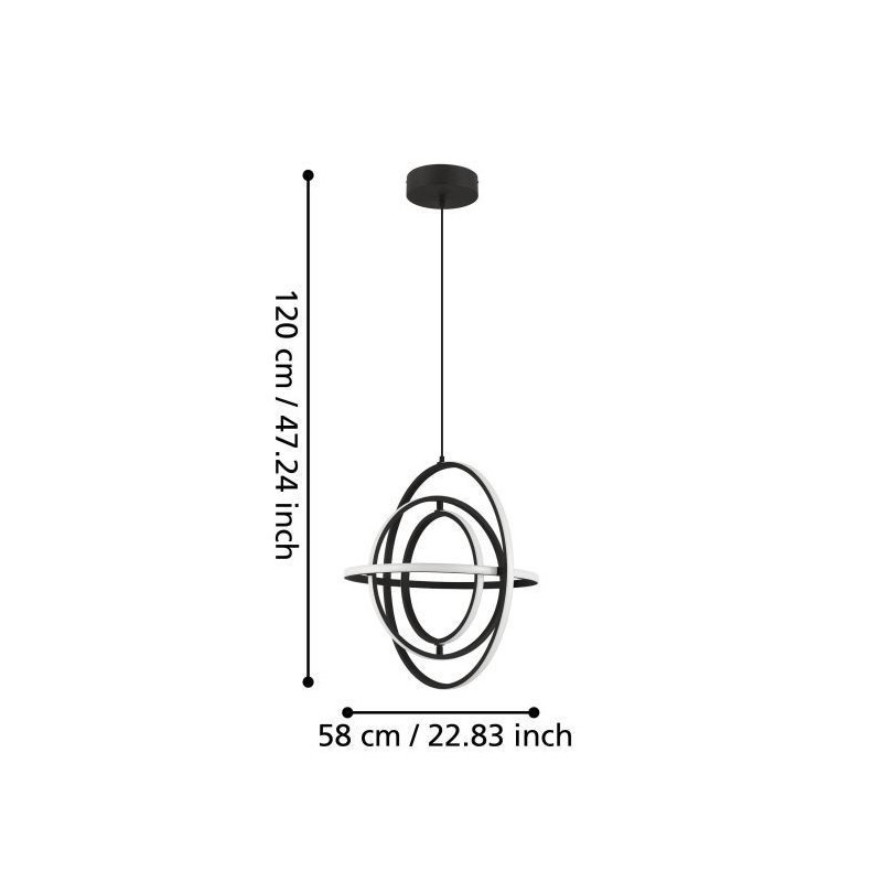 Candeeiro Suspenso EGLO Retornio 44W Luz Quente (3000K)