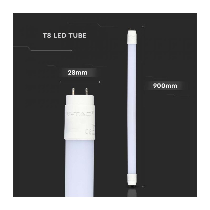 Tubo LED V-TAC T8 Plástico 14W 90cm Luz Fria (6400K)