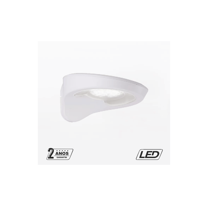Aplique LED de Parede Solar Branco c/ Sensor de Movimento LUXTAR 2W Luz Quente (3000K)