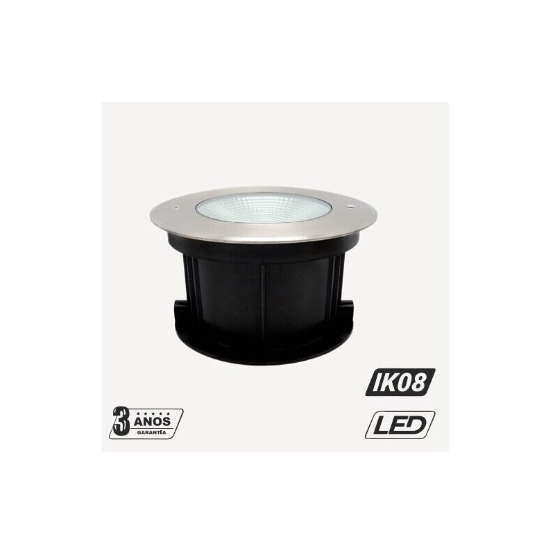 Uplight LED MAXLED Redondo Inox IP67 15W Luz Quente (3000K)