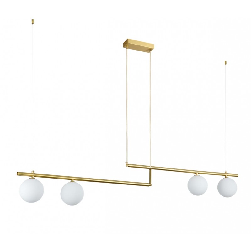 Candeeiro Suspenso LED MLUX LOFT Dourado 4xG9