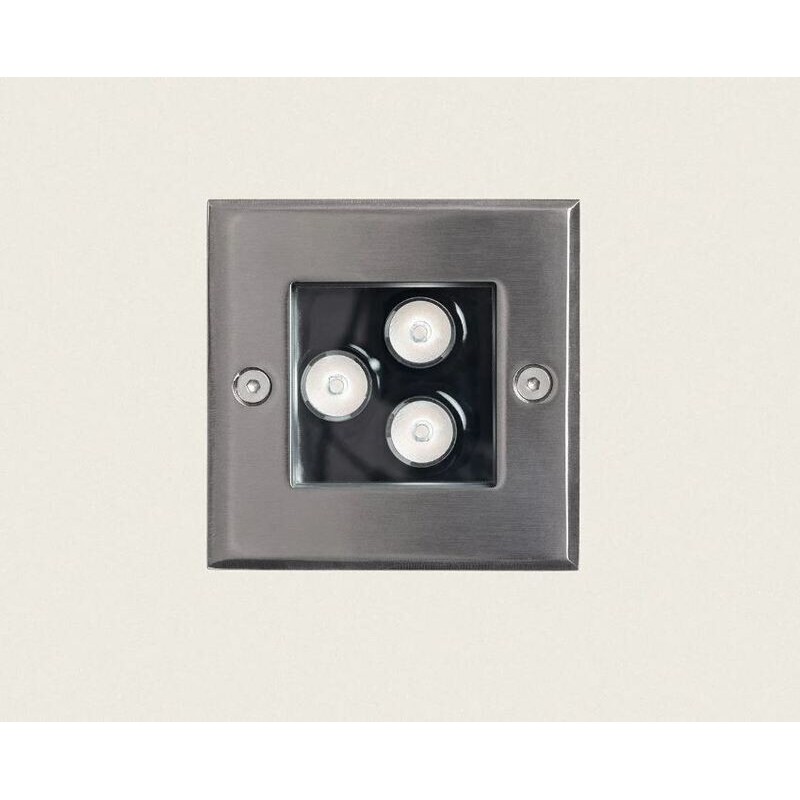 Uplight Inox Luselamp Quadrado 3W Luz Quente (3000K) IP65