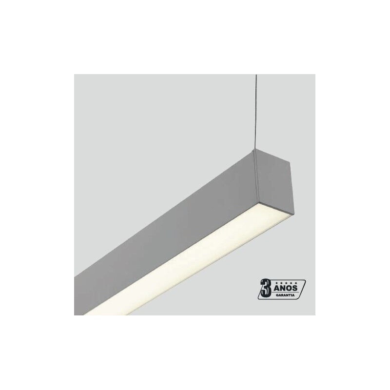 Luminária LED Linear Suspensa MAXLED 40W 1200mm Cinza Luz Natural (4000K)