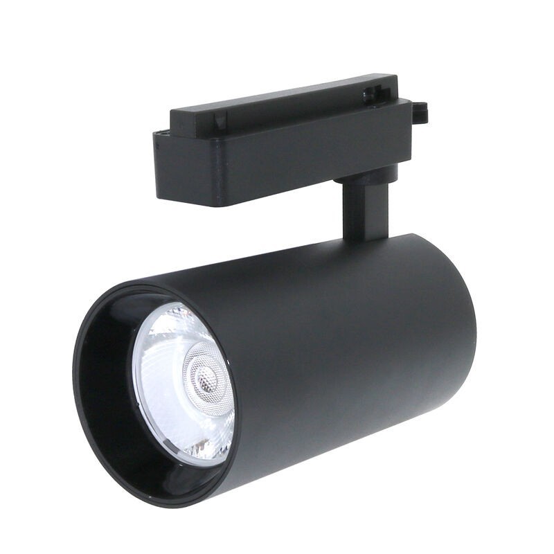 Projetor LED Robin 30W Preto para Calha Monofásica Luz Natural (4000K)