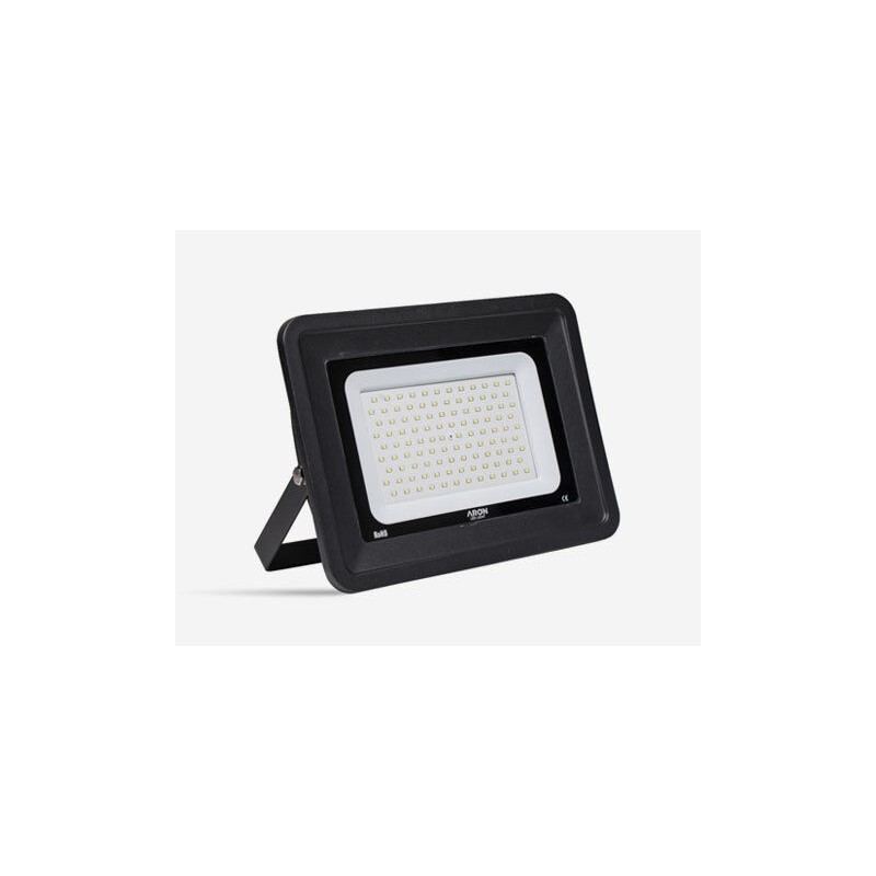 Projetor LED Slim ARON 30W Preto Luz Quente (3000K) IP65