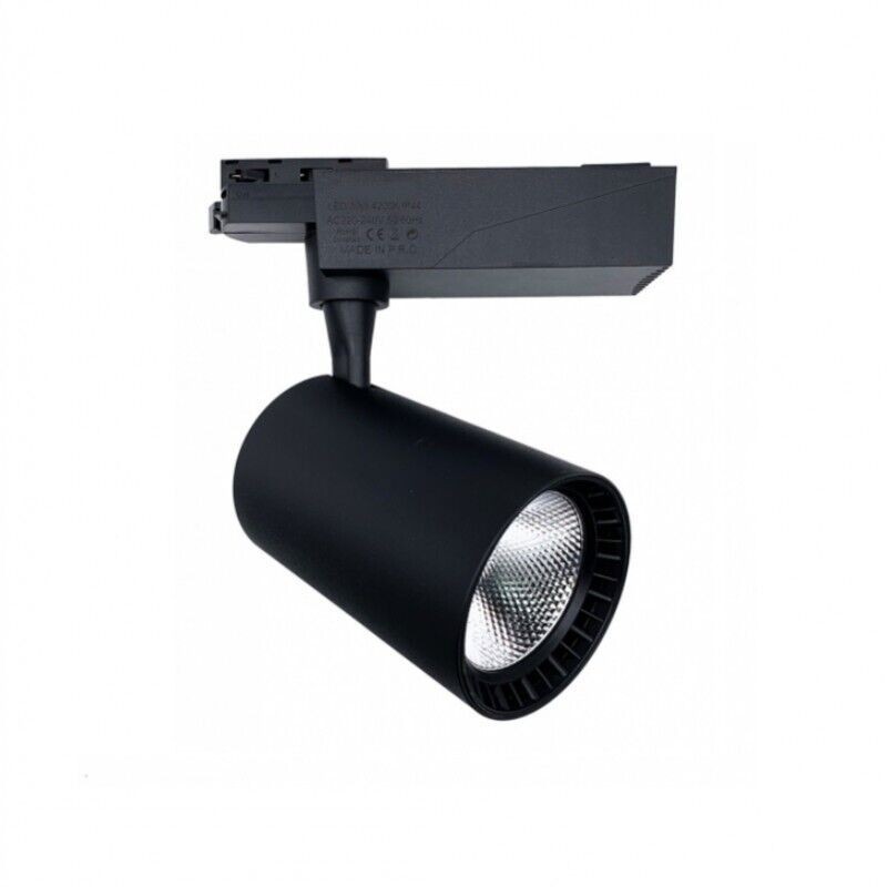 Projetor LED ECOMAX 30W Preto para Calha Monofásica Luz Natural (4000K)