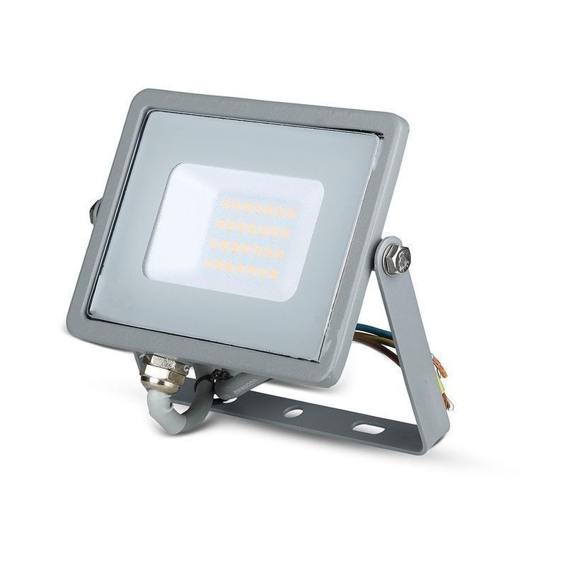 Projetor LED V-TAC PRO Slim SMD 20W Cinza Luz Natural (4000K)