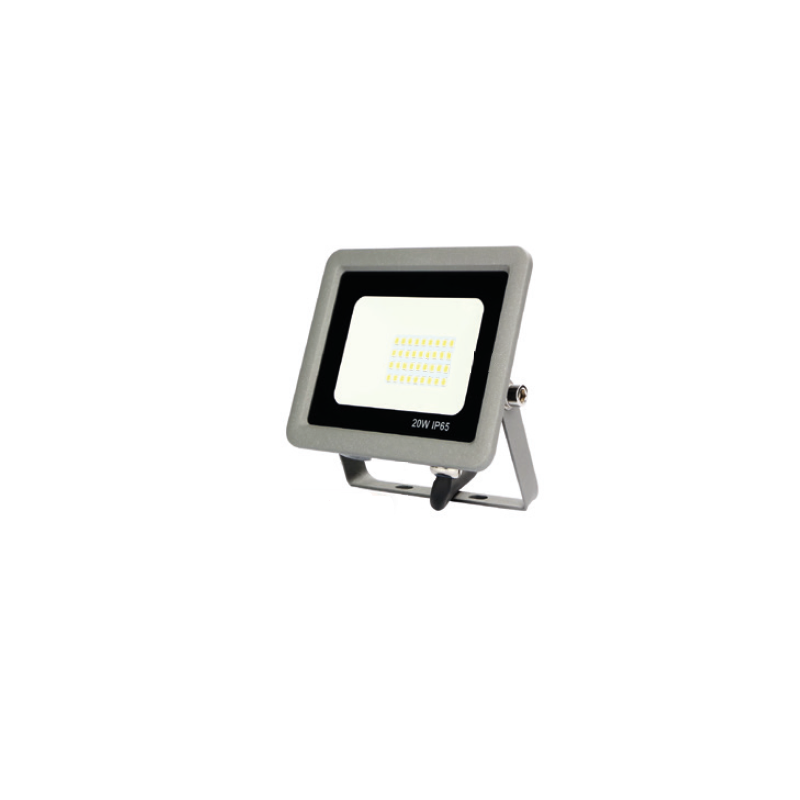 Projetor LED MAXLED Slim SMD 20W Cinza Luz Fria (6500K)