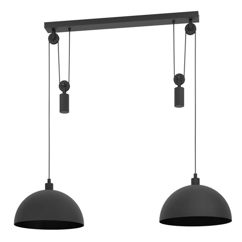 Candeeiro Suspenso EGLO WINKWORTH 1 Aço Preto 2xE27