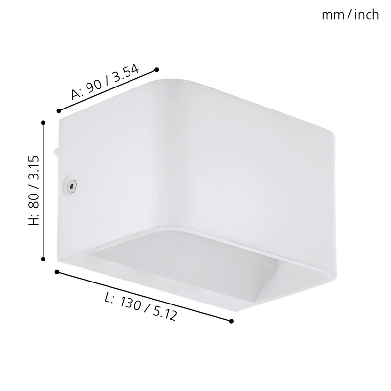 Aplique LED de Parede EGLO Sania 4 6w Branco Luz Quente (3000K)