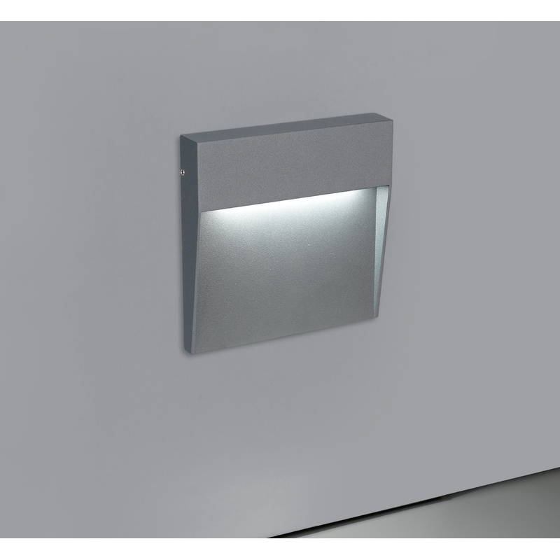 Aplique LED de Parede MAXLED Quadrado Antracite 6.5W CCT3 435lm IP65