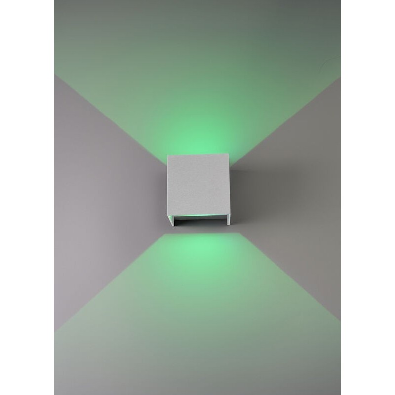 Aplique LED de Parede MAXLED Cubo TUYA Branco 2x5W RGB + CCT3 450lm IP65