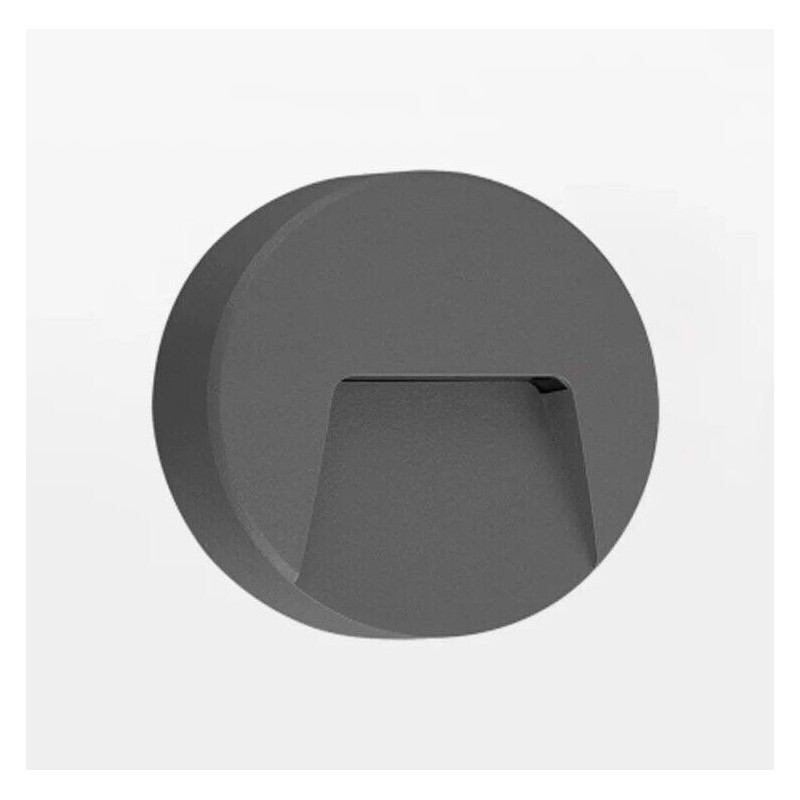 Aplique LED MAXLED Redondo Antracite 3W Luz Natural (4000K) IP65