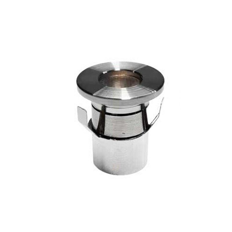 Mini Spot LED7 1W Redondo Alumínio Luz Quente (3000K)