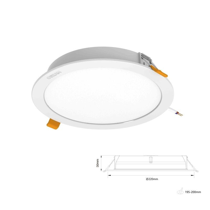Downlight LED OSRAM FILBERT 20.5W 2650lm Luz Fria (6500K) Aro Redondo Branco