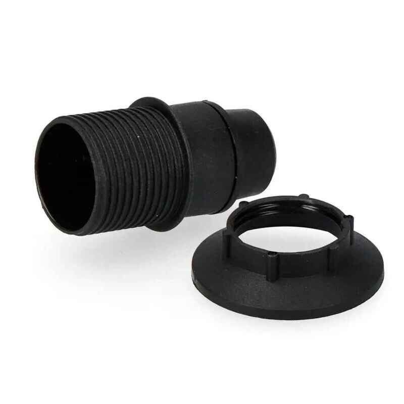 Casquilho E14 Preto com Rosca