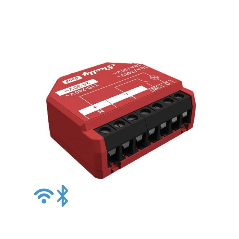 Shelly 1PM Gen3 - Módulo Interruptor WIFI / Bluetooth com Medidor de Consumo