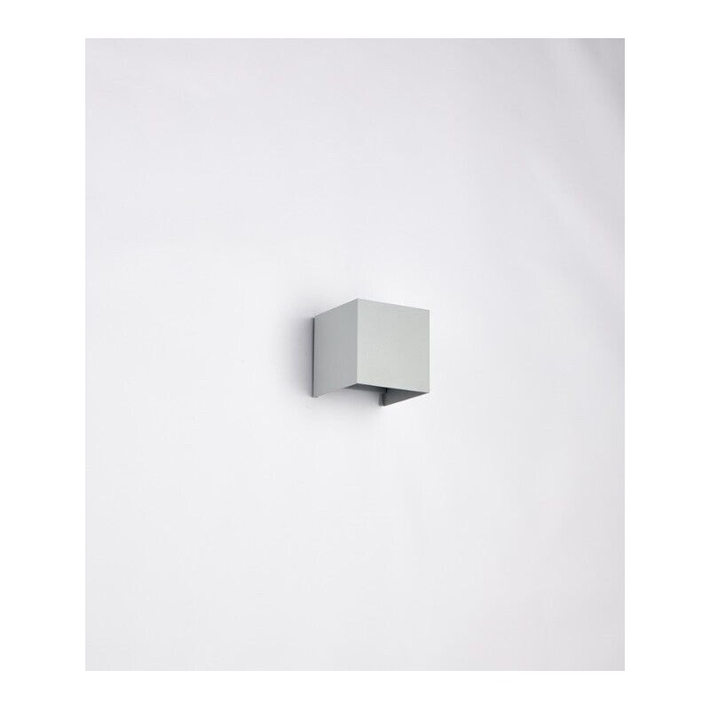 Aplique LED MLUX CUBO Cinza Claro 3000K 10W IP65