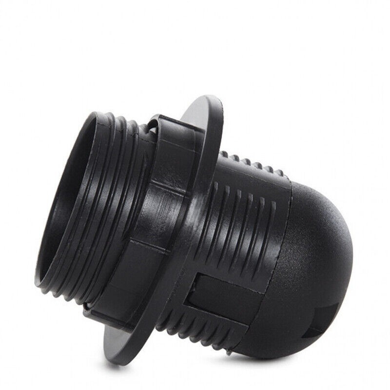 Casquilho E27 Preto com Rosca