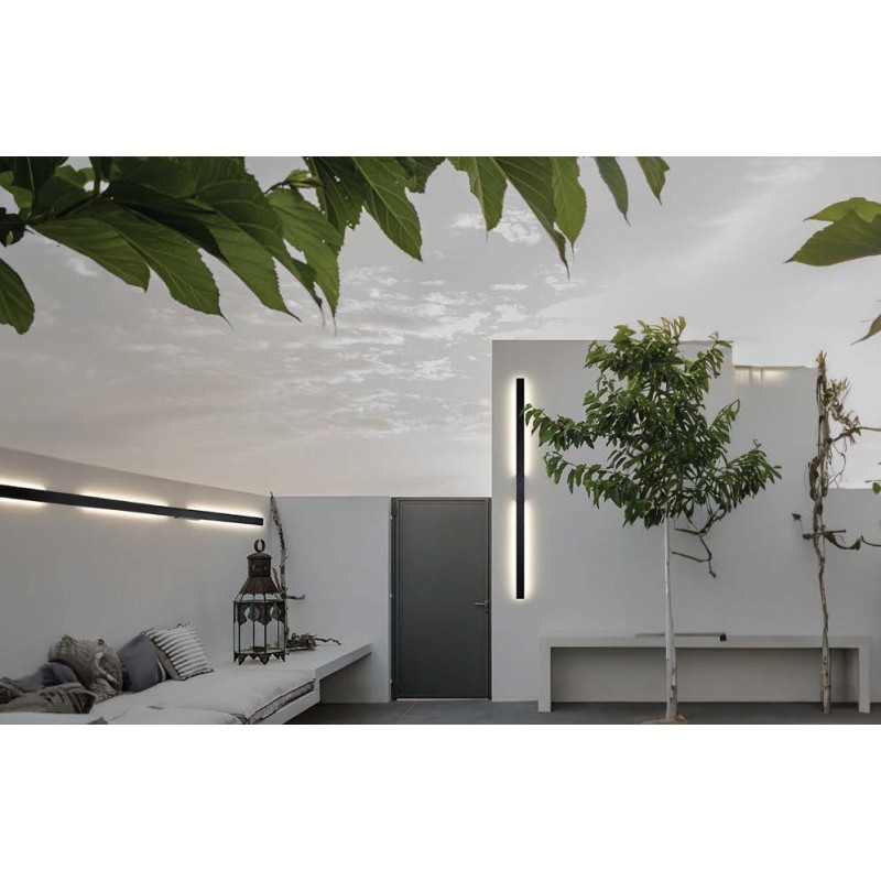 Aplique de Parede ARON LOG 18W Preto 3000K IP65