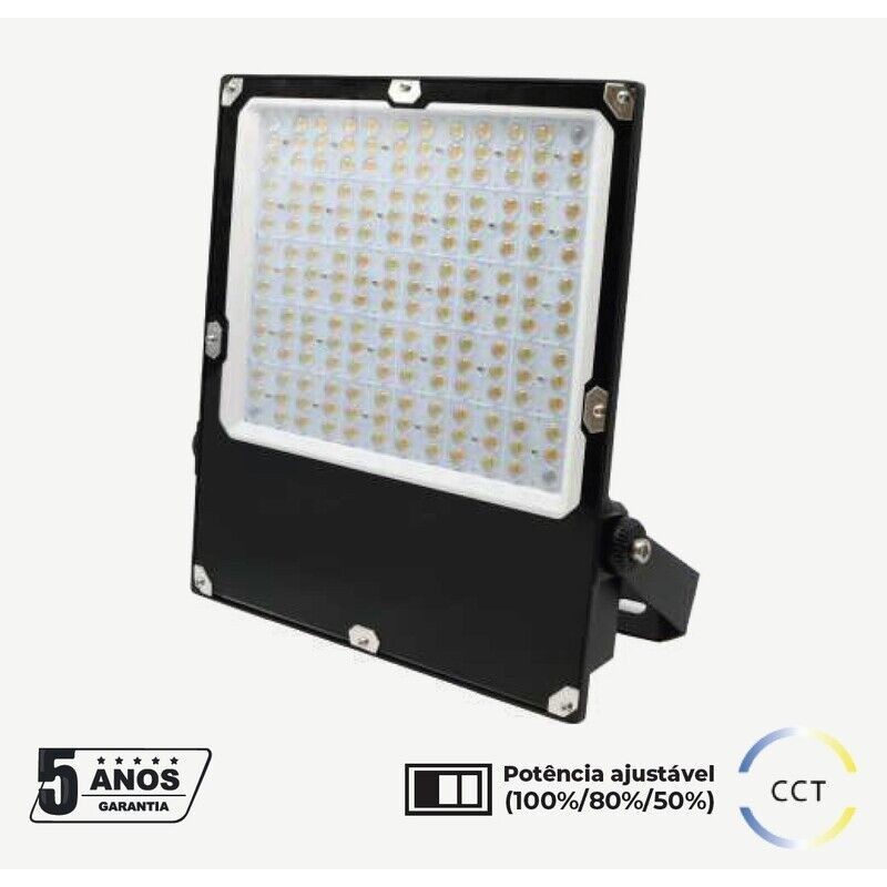 Projetor LED LUMIARQ MEGA 300W Preto 90º Potência Regulável CCT (3000K-4000K-5000K) IP66