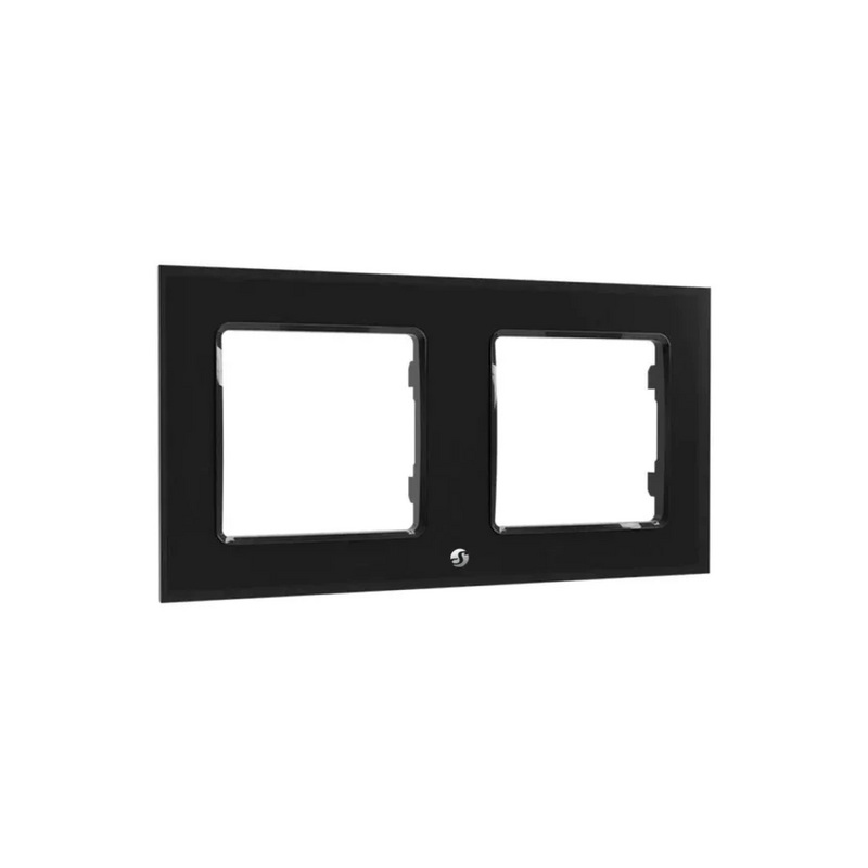 Shelly Wall Frame 2 Black - Espelho Preto Duplo para Interruptores Shelly