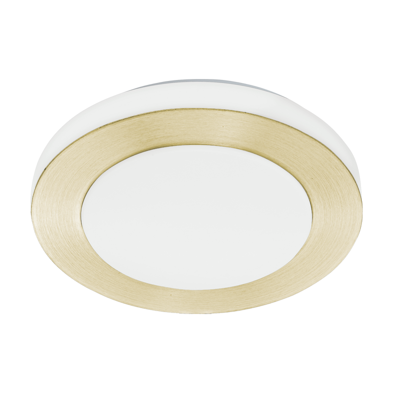 Plafon LED EGLO CARPI 3X3,6W Redondo Branco/Dourado Luz Quente (3000K)
